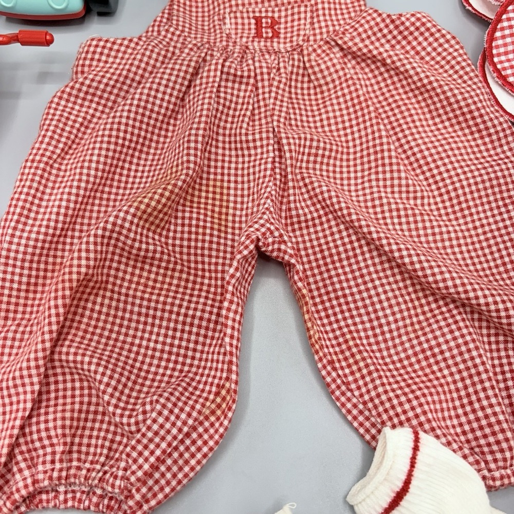 American Girl Bitty Baby Fun in the Sun Red Gingham Set Outfit & ExtrasToy Shoes - Picture 8 of 10